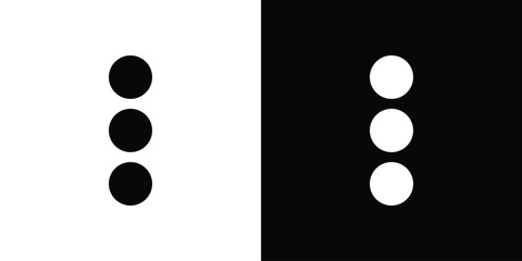 Menu dots icons. Vector Template Illustration Symbol Pixels Perfect