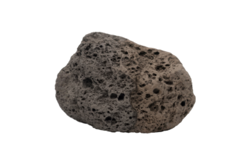 Porous Lava Rock on Transparent Background