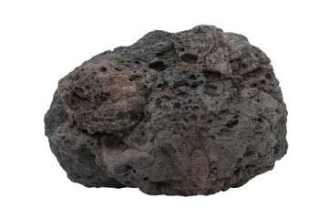 Fototapeta premium Porous Volcanic Rock on Transparent Background