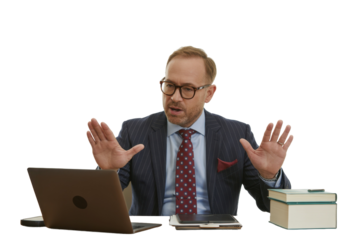 Professional Man Talking on Video Call