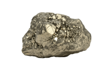 Pyrite Stone on Transparent Background