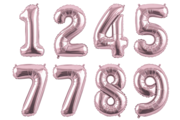 Rose Gold Number Balloons
