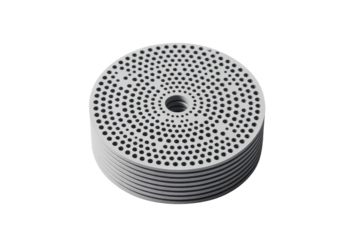 Stack of Perforated Round Discs