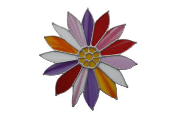 Stained Glass Flower Isolated