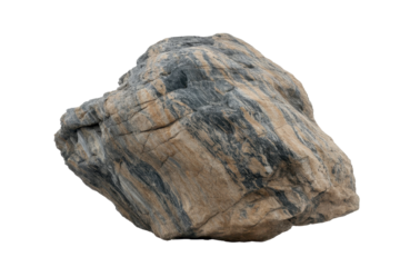 Striated Rock with Transparent Background