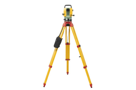 Total Station on a Tripod - Isolated