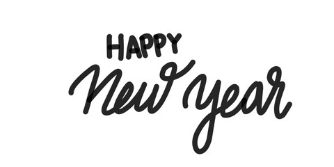 Happy New Year celebration greeting card with modern typography © logo master