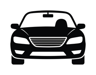 Obraz premium Black vector illustration of a convertible sports car