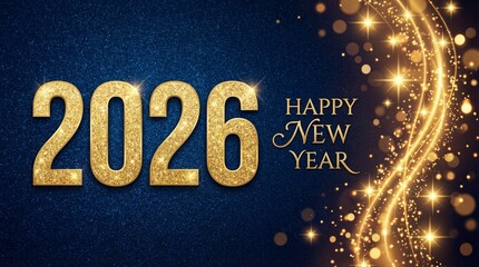 Celebrating the new year 2026 with sparkling joy
