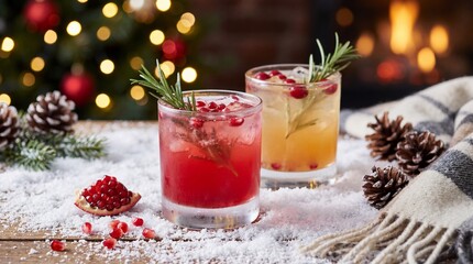 Cozy winter cocktails by the fire