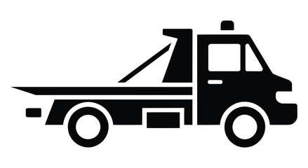 Tow truck roadside assistance vector icon