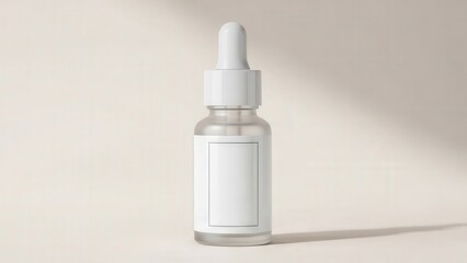 Glass Dropper Bottle with Empty Label for Skincare or Medicine