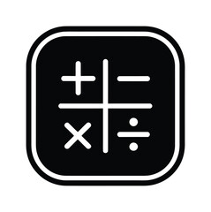 Fototapeta premium Calculator mathematics and calculation vector icon