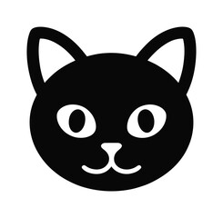 Obraz premium Cat Face Cute Animal Vector Icon