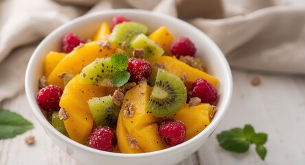 Bowl of Freshness. A Vibrant Mix of Textures and Colors for a Delightful Visual Treat.