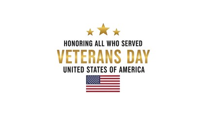 Honoring all who served: veterans day united states of america