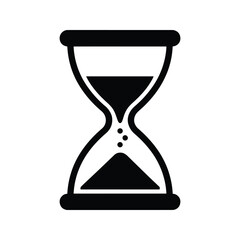 Hourglass silhouette time measurement symbol icon