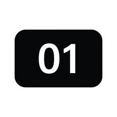 Hospital queue token silhouette patient number icon