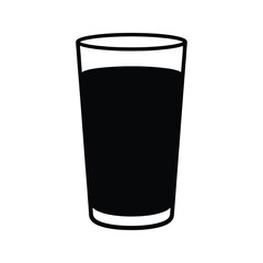 Juice glass silhouette beverage drinking container icon