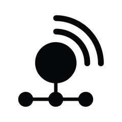 Network connection silhouette digital link symbol icon