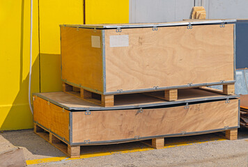 Heavy Load Wooden Crate Box Cargo Pallet Shippment Package Stack