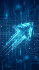 neon abstract technology arrow speed light concept