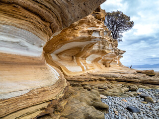 Painted hills in Maria island of Tasmania