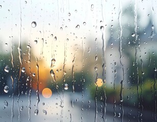 Raindrops on a window