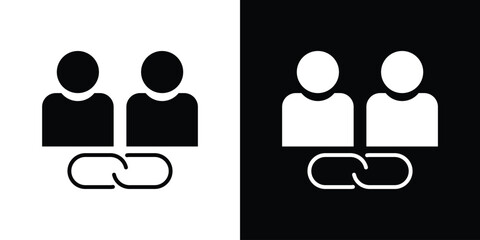 Affiliate link icons. Glyph Symbol. Isolated Vector Illustration pack