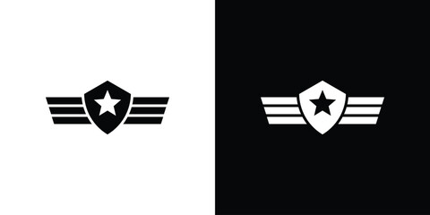 Air force icons. Glyph Symbol. Isolated Vector Illustration pack