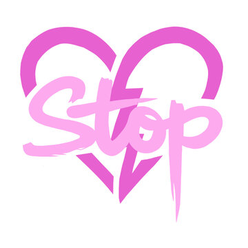 Desamor STOP rosa.