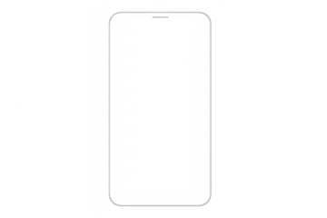 Smartphone outline mockup transparent background vector template