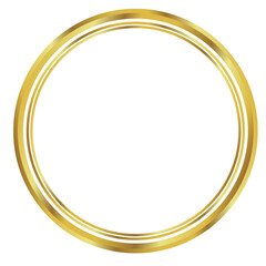 Gold Double Circle Frame