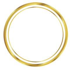 Gold Double Circle Frame