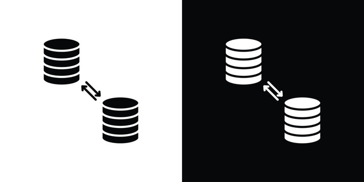 Data Migration icons. Glyph Symbol. Isolated Vector Illustration pack