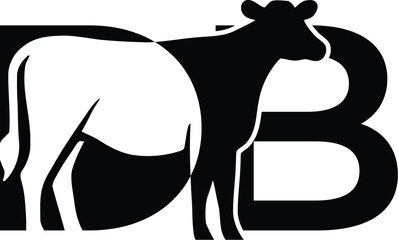 Letter DB cow logo