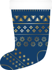 Patterned sock for Christmas gifts design