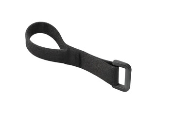 Black hook and loop strap cable organizer tie