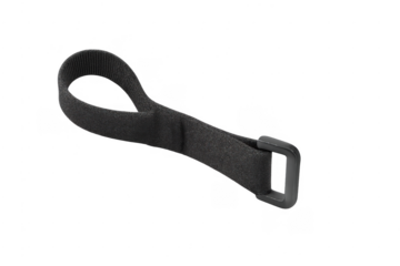 Black hook and loop strap cable organizer tie