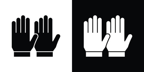 Fototapeta premium Gloves icons. Glyph Symbol. Isolated Vector Illustration pack