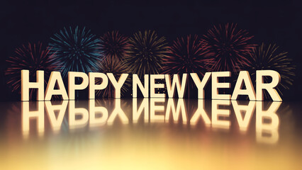 Festive New Year background with &ldquo;Happy New Year&rdquo;