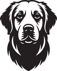 Fototapeta premium Golden Retriever Dog logo symbol, Vector Art, Icons, and Graphics for designers