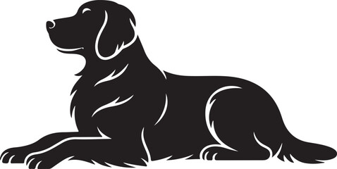 Golden Retriever Dog logo symbol, Vector Art, Icons, and Graphics for designers