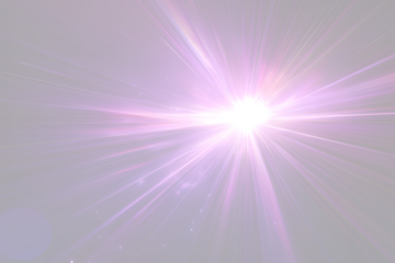 Dynamic pink light rays with motion blur effect and soft purple lens flare glow.