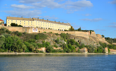 A view from around Petrovaradin Fortress and the Danube River in Novi Sad, Serbia.
