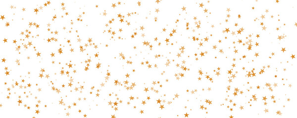Gold Scattered Stars Seamless Pattern on White
