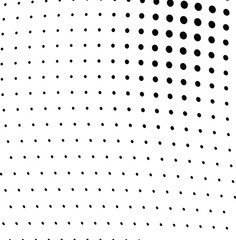 Futuristic twisted halftone wave background with dotted grunge pattern for design projects.