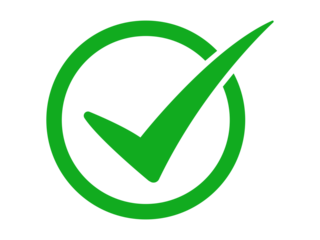 Green Tick Mark Icon PNG Isolated for Approval and Success Design