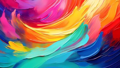 vibrant abstract background with colorful brush strokes creating a painterly and modern design