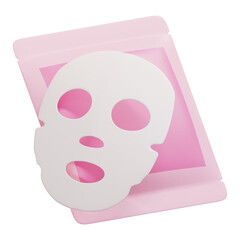 Sheet Mask Pack 3D Icon Illustration